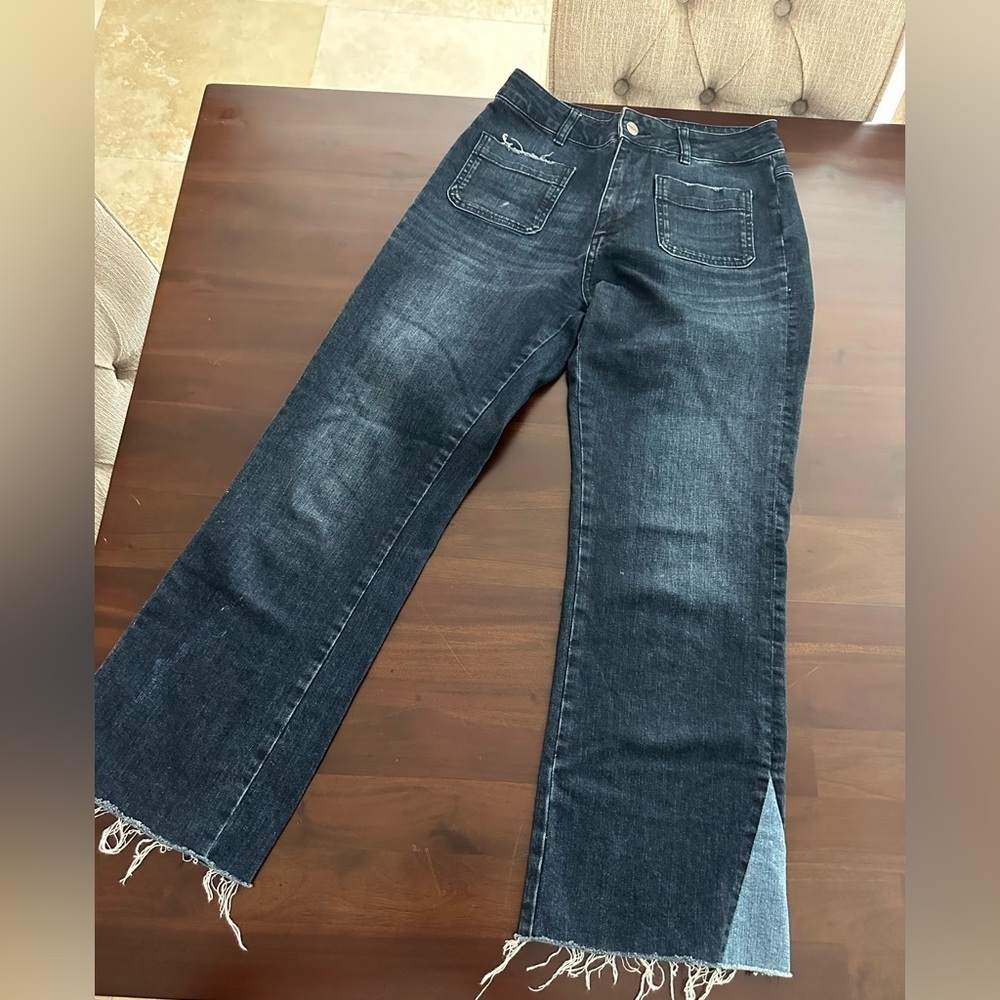 ANINE BING Patch Pocket Cropped Wide Leg Jeans (J4) - Picture 3 of 9